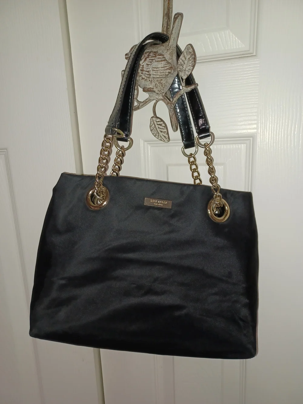 Kate Spade Black Chain-Handle Tote Bag